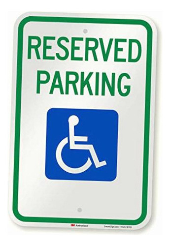 Smartsign T1-1001-eg_12x18 Reserved Parking Federal Handicap