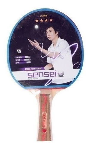 Paleta Ping Pong Tenis Mesa Sensei 4 Estrellas Plus Cuotas
