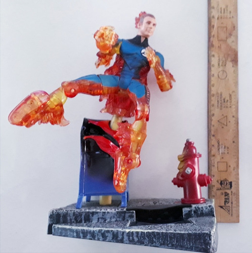 Figura Cuatro Fantásticos Antorcha Humana Toy Biz 2005 #64 (Usado)