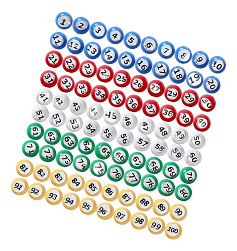 Yn Bolas De Números For Máquina De Lotería De 1 A 100