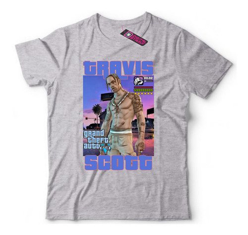 Remera Travis Scott Grand Theft Auto Rap 6 Dtg Premium