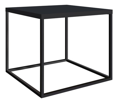 Mesa De Canto Cube Preto - Artesano