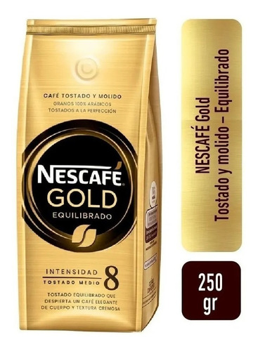 Imagen 1 de 3 de Cafe Nescafe Gold Equilibrado Molido - Libre De Gluten