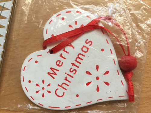 Corazon Adornos Navideños 7cm X 7cm Decoracion