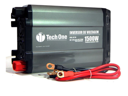 Inversor De Potência Tech One 1500w 12v Para 220v-tomadausb