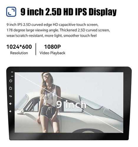 Pantalla Multimedia Android 9 4g Ram Full Hd Car Play Negro