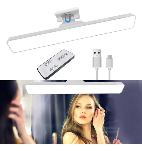 Lampara De Pared De Lectura Led Regulable Con Control Remoto Estructura Blanco
