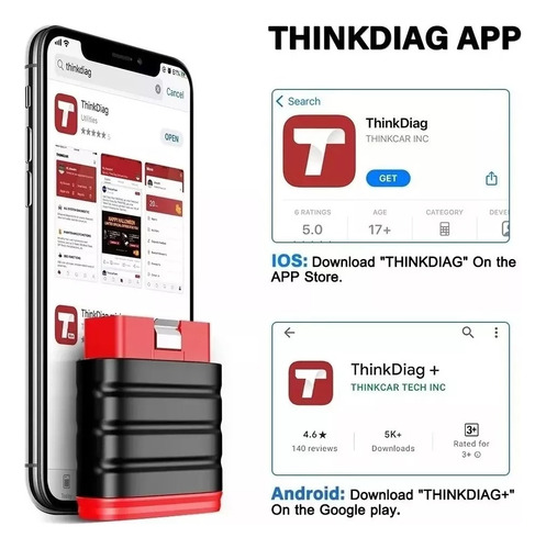 Scanner Launch Thinkcar Obd2 Bluetooth Easydiag Envio Já