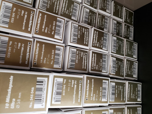 Imagen 2 de 2 de Cápsulas Para Monedas Premium Ultra 28 Mm Leuchturm