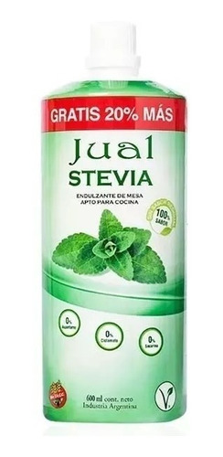 Edulcorante Stevia Natural Líquido Jual 600 Ml - Dw