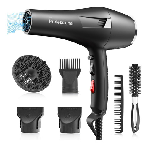 Sedacor D/cabello Faszin Ionic Salon Profesional 2200w-negro