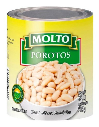 Pack X 18 Unid. Porotos   350 Gr Molto Legumbres En Lata