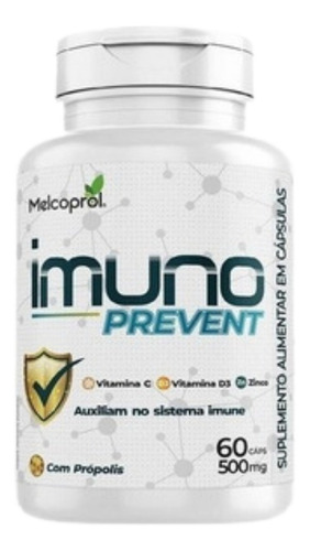 3x Imuno Prevent 60 Caps Vit. C D3 Zinco + Própolis+brinde