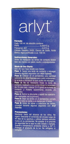 Imagen 5 de 5 de Arlyt Express 360 Ml Solucion Para Lentes Contacto + Estuche