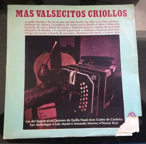 Vinilo Más Valsecitos Criollos (autores Varios)