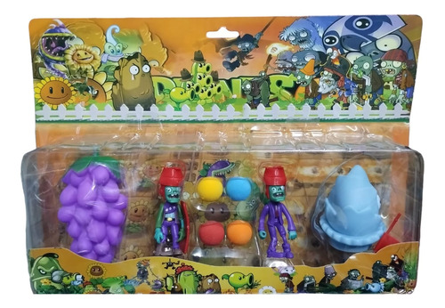 Set X 4 Muñecos Plantas Vs Zombies - Lanzadoras De Bolitas