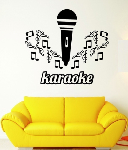 Vinilo Decorativo Microfono Karaoke  