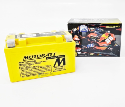 Bateria Motobatt 8,6ah 12v Mbtz10s Yamaha Mt-07; Mt-09