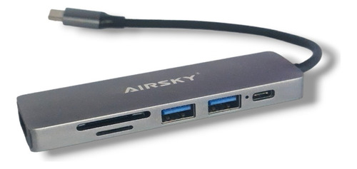 Hub Adaptador Usb C 6 En 1 Para Macbook iPad Tablet Notebook