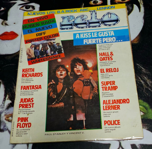 Revista Pelo Tapa/nota Kiss Póster Whitesnake Abril 1983 