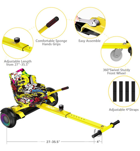 Accesorio De Asiento De Kart Hoverboard Hc01 Scooter De...