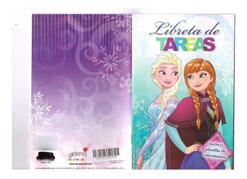 Libreta De Tareas Frozen 6 Piezas