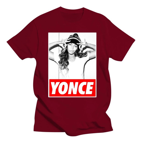 Camiseta De Algodón De Manga Corta Con Estampado Beyonce