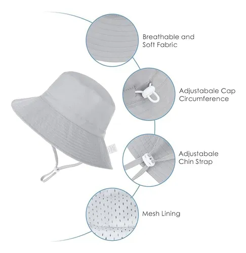 Sombrero De Sol Para Bebe, Gorra Ajustable Para Playa, Veran