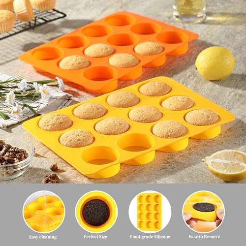 2 Moldes De Silicona Para Galletas De Chocolate Oreo, Redond