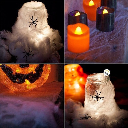 Telaraña Decorativa X6 Red Arañas Fiesta Halloween 4016