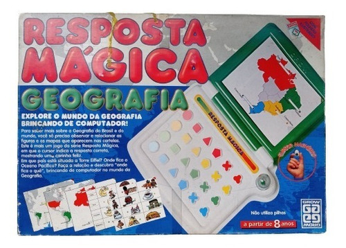 Resposta Mágica Geografia - Brinquedos Grow - Completo