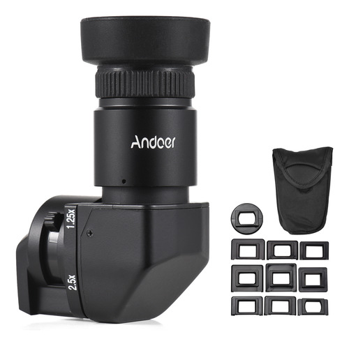 Andoer Visor.. 25x/2.5x Ángulo Recto Con 10 Adaptadores Para