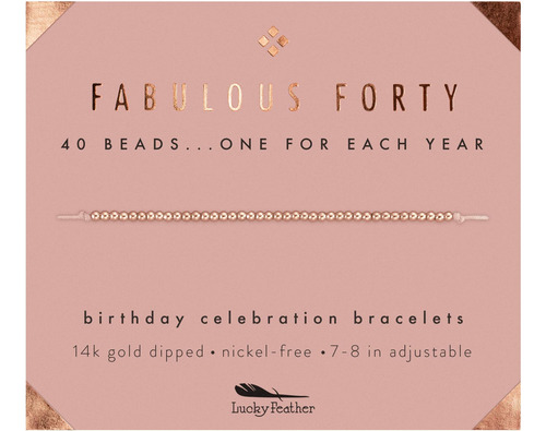 Lucky Feather Regalos De 40 Cumpleaños Para Mujeres, Pulsera