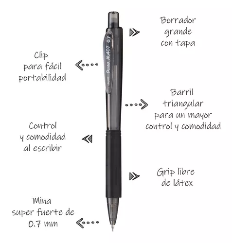 12 Mina 0.7mm Grado 2B Pentel