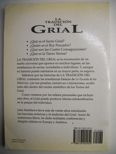 La Tradición Del Grial ¿qué Es Y Qué Nos Enseña?john Ma C113 (Usado)