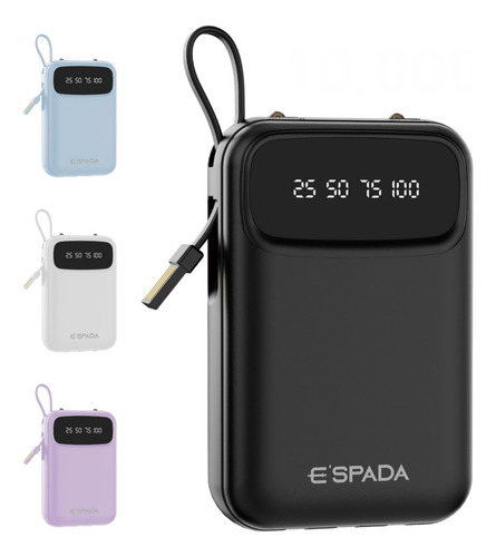 Power Bank 10.000mah Carregador Rápido Slim Portátil Bte-86e Cor Preto