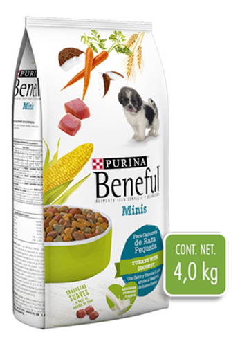 Alimento Perro Beneful Minis Pavo Coco Cachorro 4kg Purina
