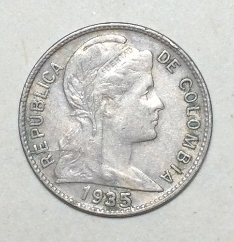 1935 Gancho Colombia  1 Centavo Moneda  Escasa (# 1)