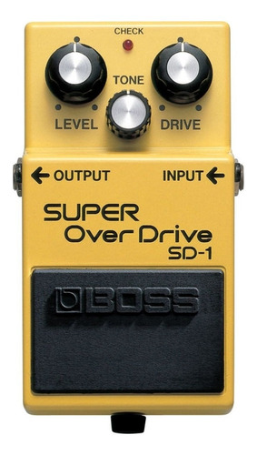 Imagen 1 de 3 de Pedal de efecto para instrumento de cuerda Boss Super OverDrive SD-1  amarillo