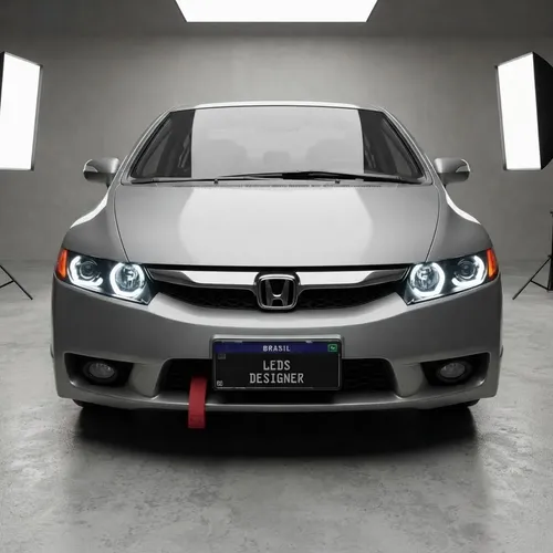 4 Angel Eyes Drl Honda Civic G8 Tipo Bmw Competition Rjled Branco