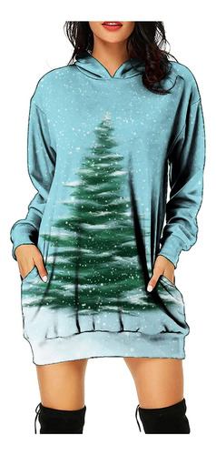 Vestido Te Clasico Navidad Para Mujer Manga Larga Cuello 526