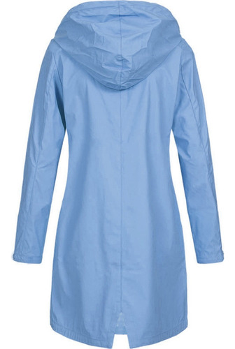 Chamarra Impermeable Sólida Para Mujer, Talla Grande, Color