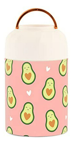 Termo De Comida Avocado Cute, Acero Inoxidable, 17 Oz