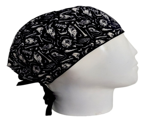 Gorro Quirúrgico Hombre + Lanyard Huesos Fósiles Anatomia 