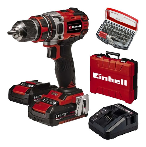 Imagen 1 de 9 de Taladro Atornillador Percutor Einhell Brushless + Completo