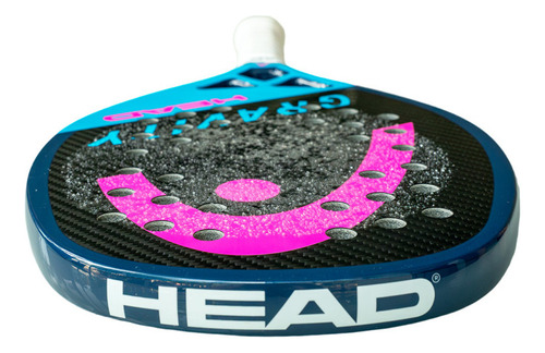 Raquete Head Beach Tennis Gravity 2025 Carbono 3k Com Capa Cor Azul/rosa