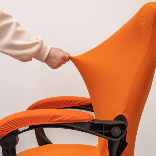 Funda Elástica Universal Para Silla De Oficina L Naranja