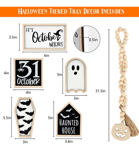 Bandeja Con Capas Festivas De Halloween En Forma De C Orname