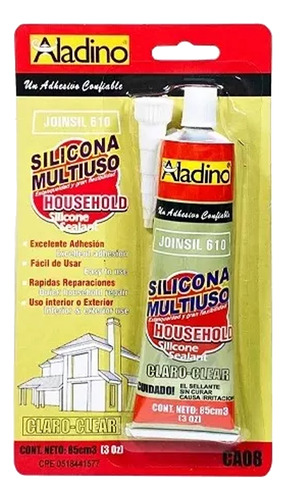 Silicona Multiusos Blister Negro 85ml Aladino