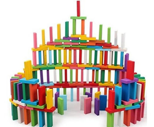 Newcreativetop 120pcs Bloques De Domino De Madera, Juego De